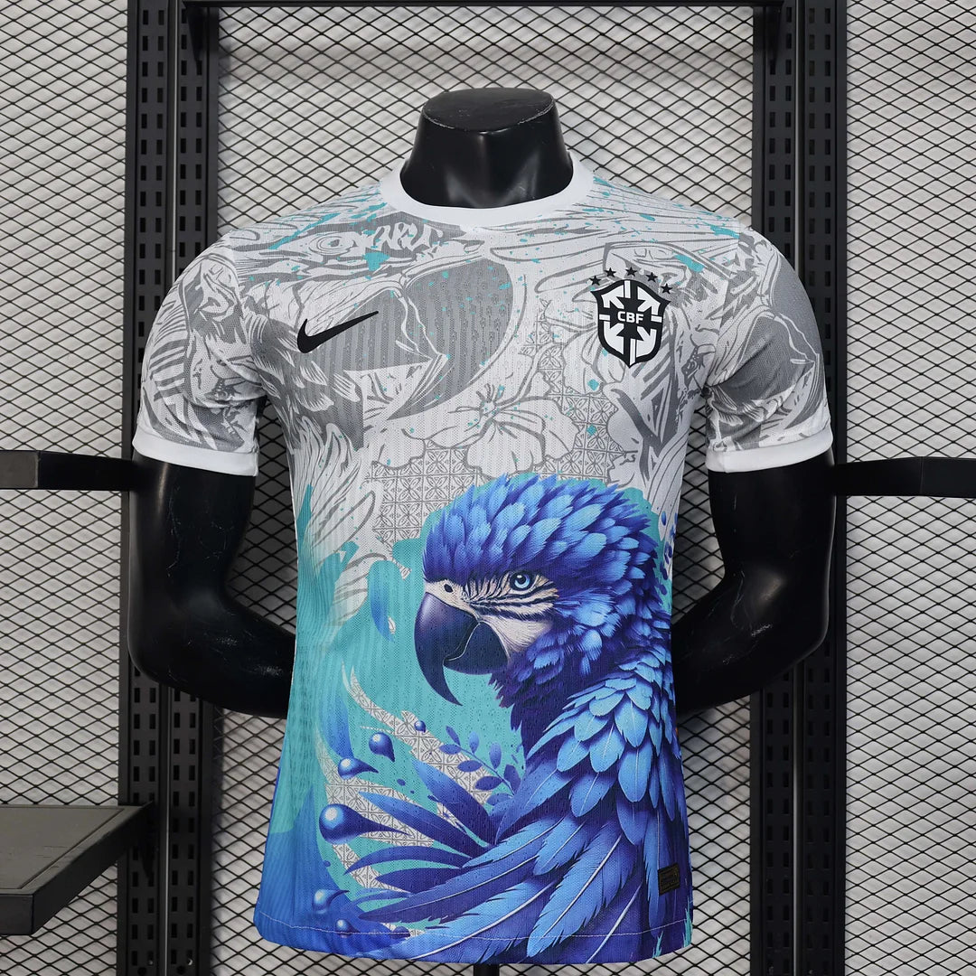 2025 Brazil Special Edition White-Blue Football Shirt
