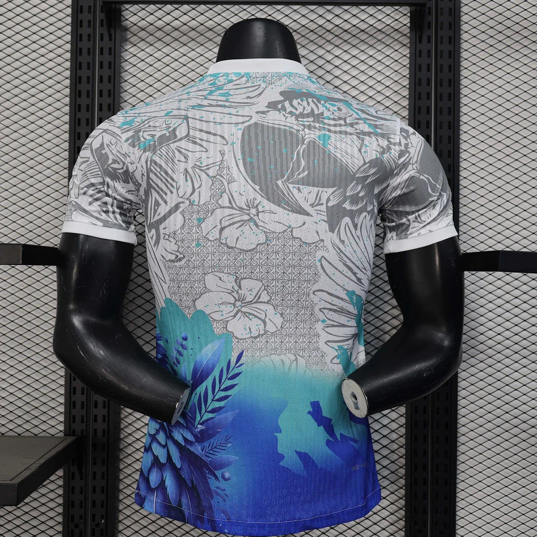 2025 Brazil Special Edition White-Blue Football Shirt