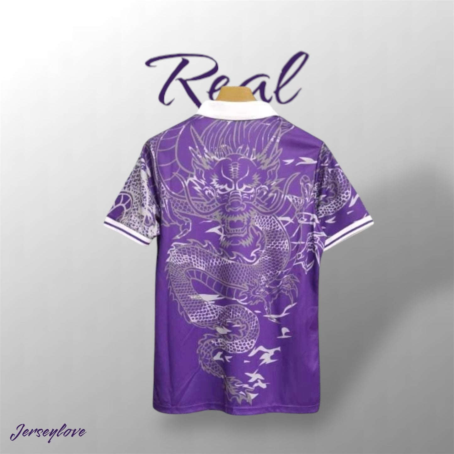 Purple Real Madrid football shirt 2023/2024 with Chinese dragon