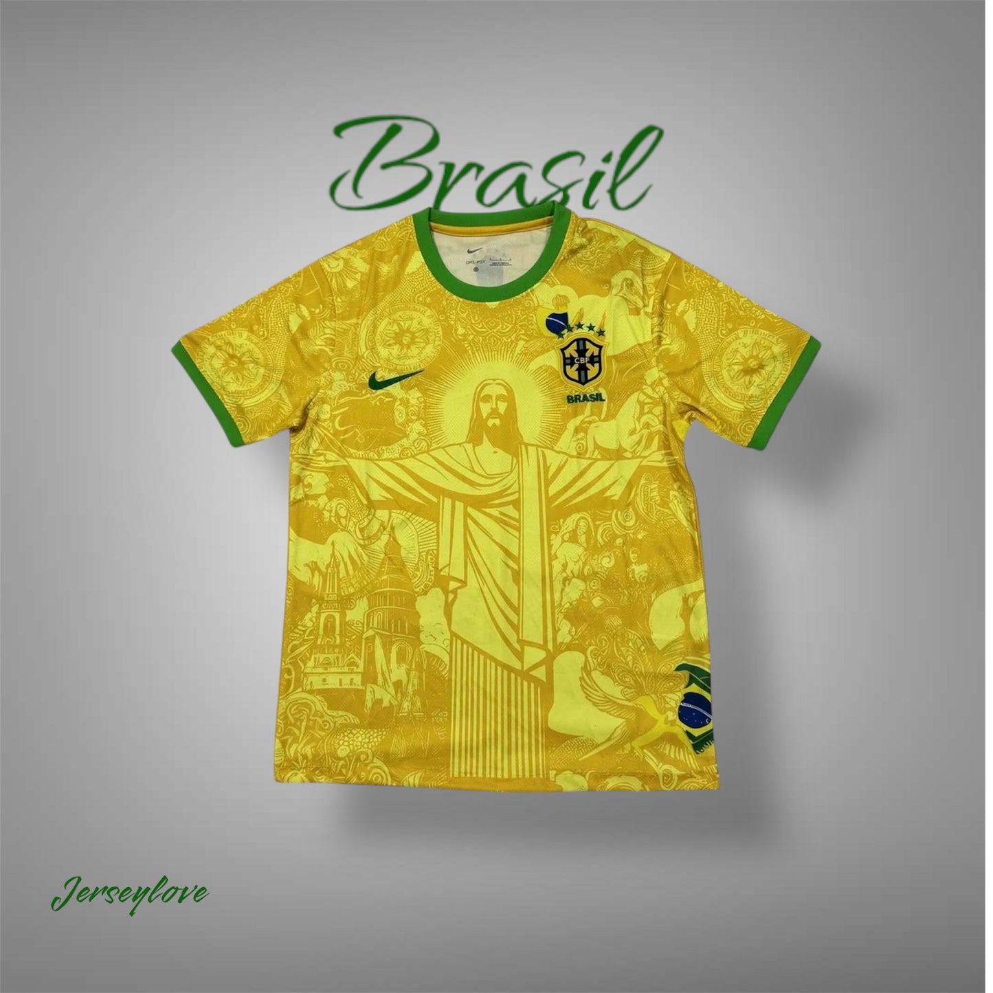 2024 Brazil Special Edition Jesus Yellow Football Shirt