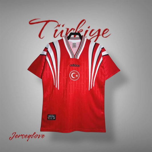 1996 Turkish National Team Retro Football Shirt, Home Shirt