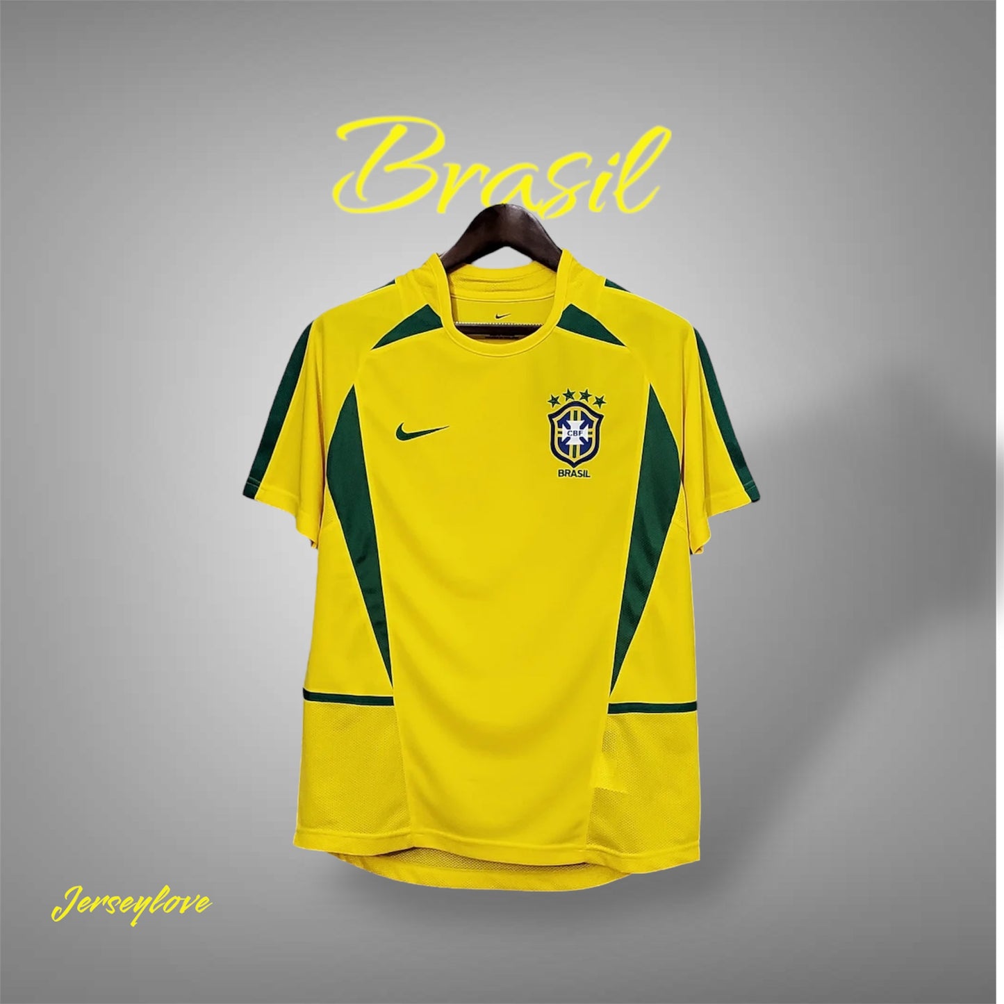 2002 Retro Brazil Football Shirt Home